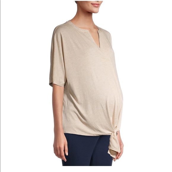 Tops - Maternity Dolman Sleeve Tie-Front Top